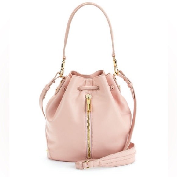 Elizabeth and James Cynnie Mini Bucket Bag in Pink Beach - Picture 1 of 11